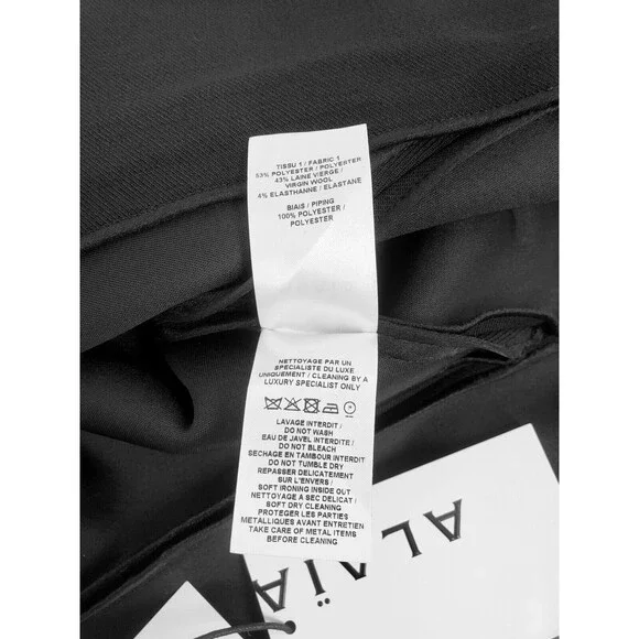 $3320 ALAIA Alaïa Women's Stretch Wool Zipped Jacket Black Size 36 / US 4 / S